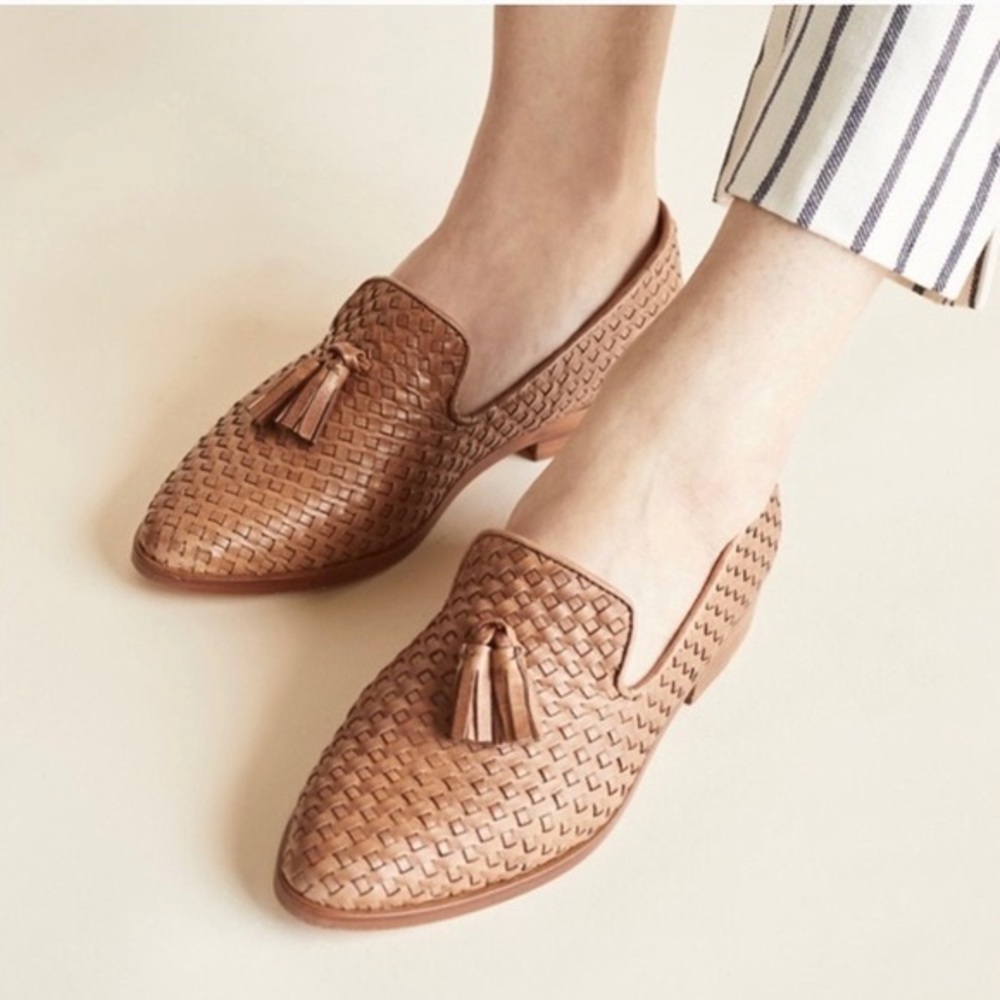 Nisolo Frida woven tassel smoking loafer